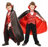 STRÓJ PRZEBRANIE KOSTIUM WAMPIR DRAKULA NA HALLOWEEN BAL KARNAWAŁ 128/134