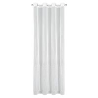 Firana na przelotkach z cekinami SOLEI 140x250 biała