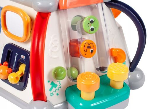 Kostka edukacyjna interaktywna sensoryczna multikostka gra dźwięki sorter na Arena.pl