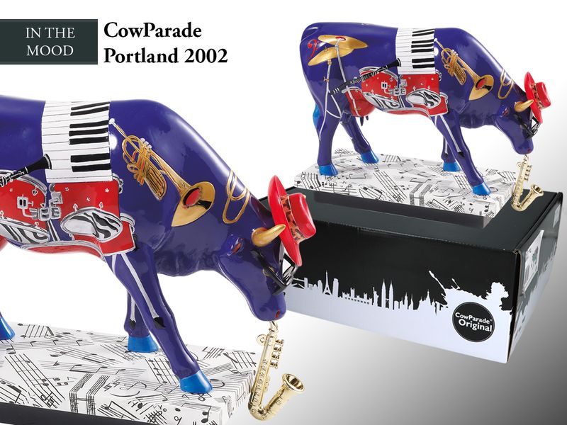 CowParade Portland 2002, In the Mood, autor: Susan McKinnon. zdjęcie 1