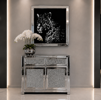 Lustrzany obraz z kryształkami Glamour Puma 80x80