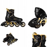 Łyżworolki ARMOUR CZARNO-ZŁOTE ROZM. 43 – Bezpieczeństwo + Styl + Wygoda