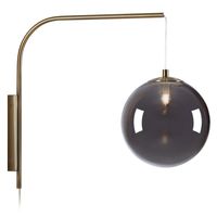 Szklana lampa ścienna Dione 108419 Markslojd kula ball przydymiona