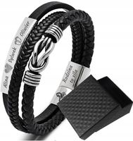 Bransoletka męska z GRAWEREM węzeł nieskończoność