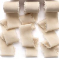 WSTĄŻKA SZYFONOWA BEŻOWA DEKORACJA STOŁU ŚLUB WESELE 4cm x 5m ! 3 SZTUKI