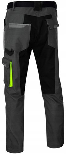 SPODNIE ROBOCZE MĘSKIE BOJÓWKI ELASTYCZNE WZMACNIANE STRETCH DO PASA BHP na Arena.pl