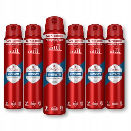 Old Spice Whitewater Dezodorant męski w sprayu, 6 x 250ml na Arena.pl