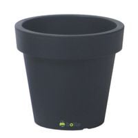 Doniczka Antracytowa okrągła osłonka klasyczna gładka matowa Ø50cm tworzywo