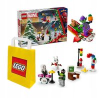 LEGO SUPER HEROES 76293 KALENDARZ ADWENTOWY 2024 + LEGO TORBA ŚREDNIA