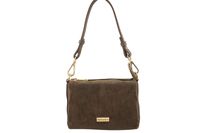 Zamszowa listonoszka damska Barberinis - Beżowa ciemna