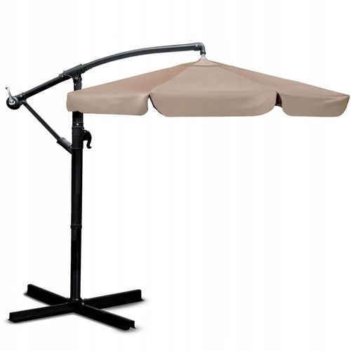 Parasol ogrodowy duży składany z wysięgnikiem pokrowiec 6 segmentów Ø 350cm na Arena.pl