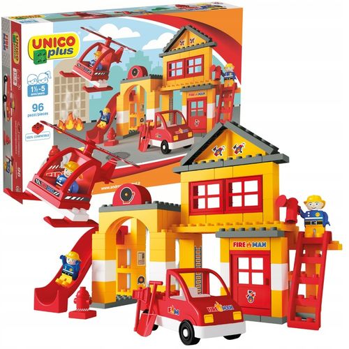 KLOCKI DLA DZIECI UNICO STRAŻ POŻARNA KONSTRUKCYJNE 96 ELEMENTÓW na Arena.pl