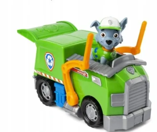 PSI PATROL FIGURKA ROCKY + POJAZD ŚMIECIARKA na Arena.pl