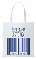Torba Biała Eco Shopper Dla Aktora Aktorki Prezent Z Nadrukiem Ze Zdjęciem