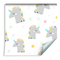 Tapeta Dla Dziewczynki - Słodkie Śpiące Jednorożce