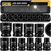 ZESTAW NASADKI UDAROWE KRÓTKIE DO KLUCZ PNEUMATYCZNY 1/2" 10-27MM 10el JCB