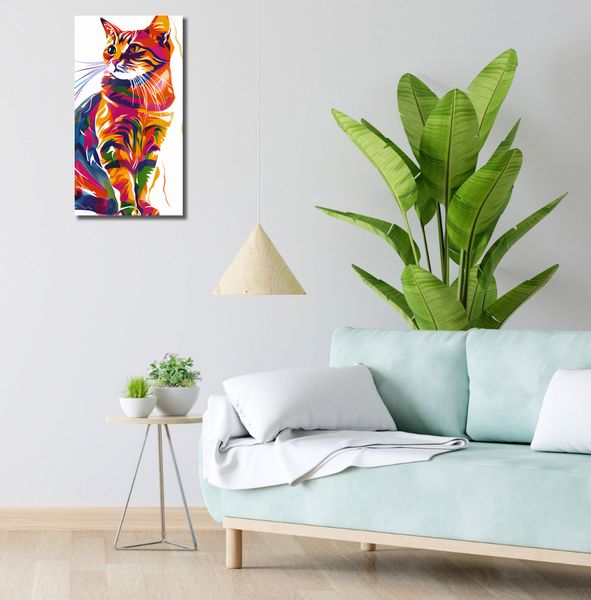 Obraz 30x60cm Nasycony Kot zdjęcie 2