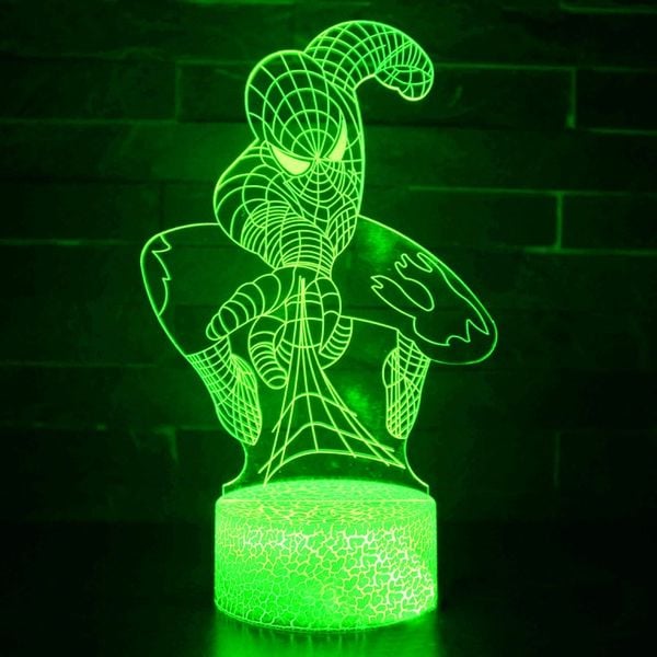 Lampka 3D nocna led usb + pilot Piłka Spider-Man zdjęcie 5