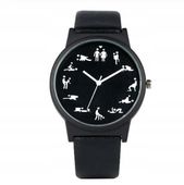 zegarek z seks pozycjami czarny na rękę