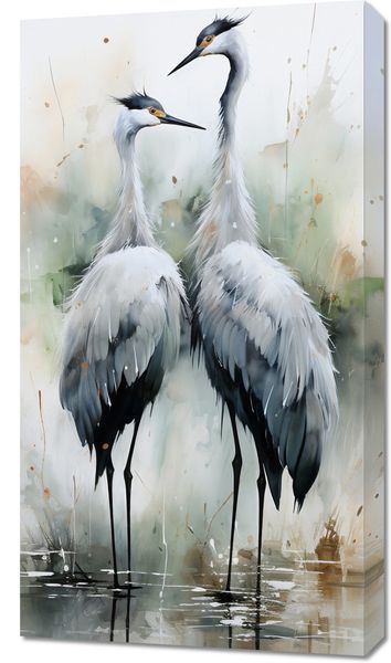 Obraz 50x90cm Tańczące Czaple zdjęcie 1