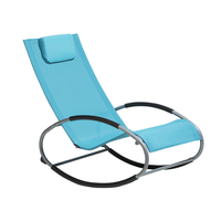 Krzesło ogrodowe bujane turkusowe CAMPO