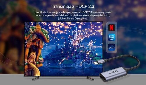 Unitek Adapter USB-C na DisplayPort 1.4 8K 60Hz na Arena.pl