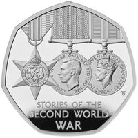 Stories of The Second World War 50p Srebro 2025 Proof