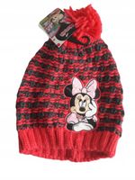 Czapka zimowa jesień Myszka Minnie dzianinowa 54 czarna