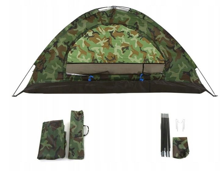 NAMIOT 3 OSOBOWY WĘDKARSKI TURYSTYCZNY WOJSKOWY SZYBKO ROZKŁADANY zdjęcie 2