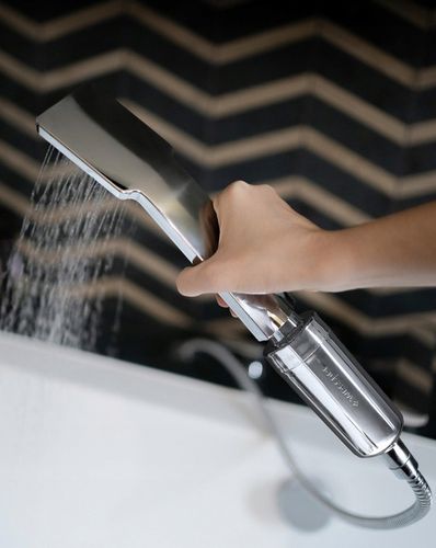 Filtr prysznicowy wkład do twardej wody z KDF srebrny chrom bez BPA na Arena.pl