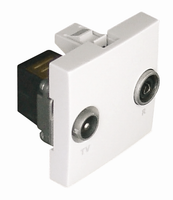 Efapel Quadro45 gniazdo antenowe końcowe biały mat 45533 kwbm