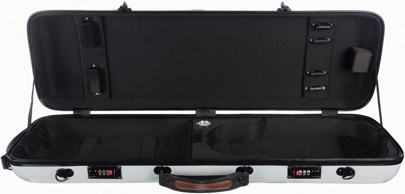 Fiberglass futerał skrzypcowy skrzypce Safe Oblong 4/4 M-case Srebrny zdjęcie 3