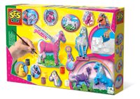Multipak: Bajkowe Konie z brokatem. Odlewy gipsowe x2
