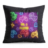 PODUSZKA CZARNA PREZENT - GAMER GAMEPAD GAMBLING GRY