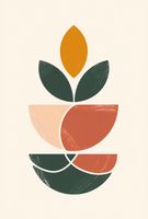 Plakaty do salonu boho nowoczesny 67,5x100cm Zrównoważony Wzrost