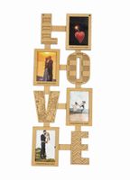 Ramka na zdjęcia LOVE 2 brązowa z grawerem