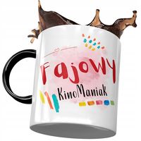 Kubek Czarny Dla Kinomaniaka Fajowy Kinomaniak Z Nadrukiem Ze Zdjęciem