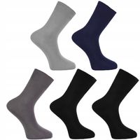 Skarpetki Męskie Skarpety Garniturowe Gładkie Eleganckie 5-PAR 43-45 MORAJ