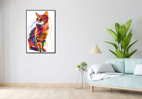 Plakat 68x101cm Nasycony Kot na Arena.pl