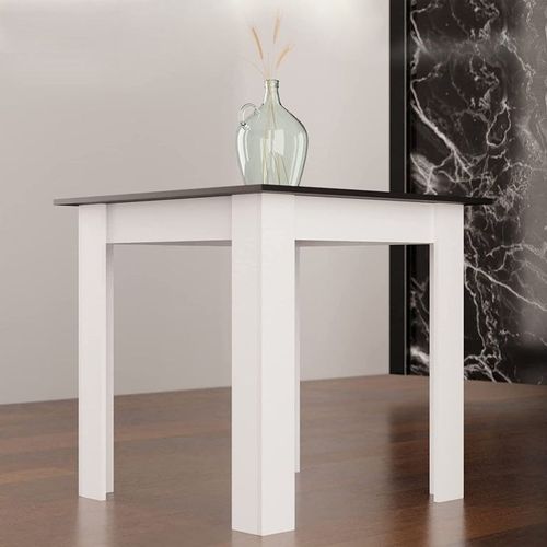 MIADOMODO Stół do jadalni dla 4 osób, czarny, 80x80x76,5 cm na Arena.pl