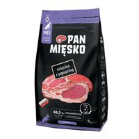Karma sucha dla psa Pan Mięsko cielęcina z jagnięciną chrupki M 9 kg senior