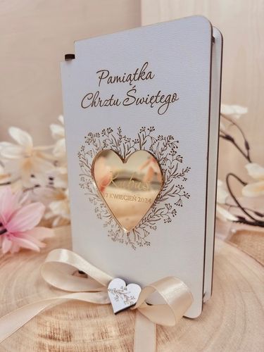 PAMIĄTKA CHRZTU ŚWIĘTEGO Z PERSONALIZACJĄ OBRAZEK + PUDEŁKO NA PIENIĄDZE na Arena.pl