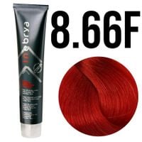 Inebrya farba do włosów, koloryzacja trwała, 100 ml 8/66 jasny blond intensywna czerwień