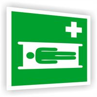 Tabliczka ewakuacyjna z nadrukiem 10x10 Nosze