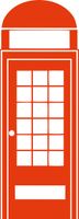 NAKLEJKA Londyn Budka telefoniczna na ścianę 100cm