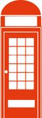 NAKLEJKA Londyn Budka telefoniczna na ścianę 100cm