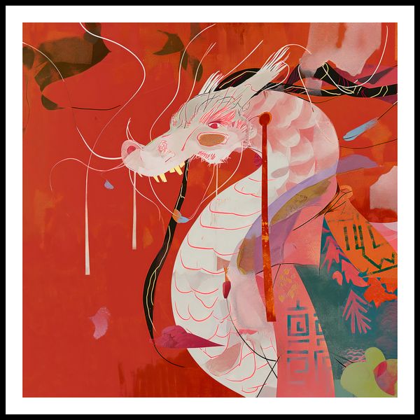 Plakat 100x100cm Orientacyjny Smok zdjęcie 3