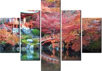 70 100CM OBRAZ 5 ELEM KOLOROWY PEJZAŻ DRUK PŁÓTNO