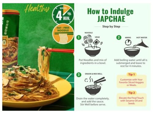 Gotowe danie koreańskie w 4 minuty japchae makaron nitki z bulgogi w sosie 103g na Arena.pl