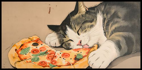 Plakat 91,3x44,5cm Pizza Dla Kota na Arena.pl